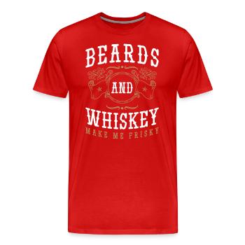Liquor Alcohol Man Bar - Men's Premium Organic T-Shirt - red - Front - Damien (186cm)