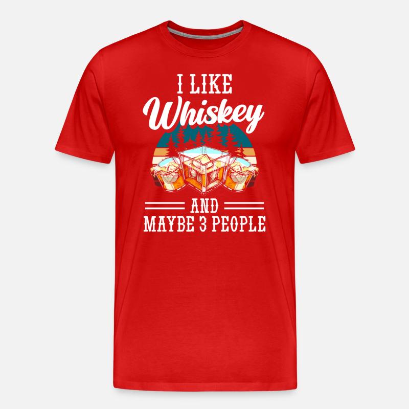 Schnaps Kellner Bar - Männer Premium Bio T-Shirt - Rot