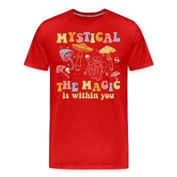 Capteur de rêves Rêves mystiques - T-shirt bio Premium Homme - rouge - Devant - Damien (186cm)