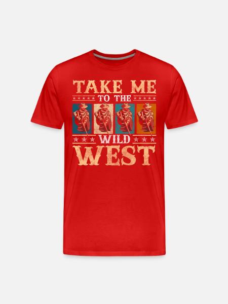 Western Liberty Rodeo Texas - Men's Premium Organic T-Shirt - red