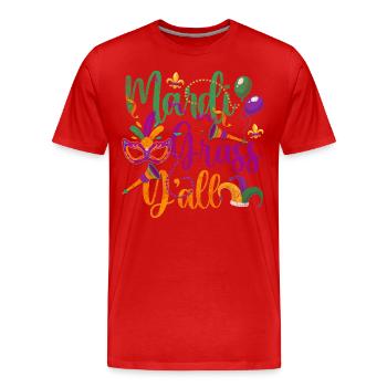Parade Party Bunt Perlen - Männer Premium Bio T-Shirt - Rot - Vorne - Damien (186cm)