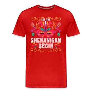 Carnival Celebration Event - Men's Premium Organic T-Shirt - red - Front - Damien (186cm)