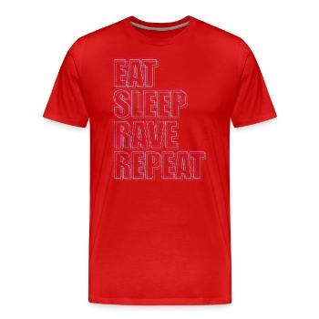 House Dj Hardstyle Kopfhörer - Männer Premium Bio T-Shirt - Rot - Vorne - Damien (186cm)