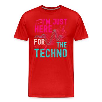 Techno Electro Dancing Jumpstyle - T-shirt bio Premium Homme - rouge - Devant - Damien (186cm)