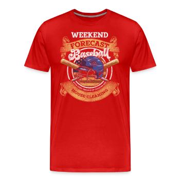 Baseball Sieger Spiel Schlagball - Männer Premium Bio T-Shirt - Rot - Vorne - Damien (186cm)