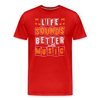 Orchestre musical Music Band - T-shirt bio Premium Homme - rouge - Devant - Damien (186cm)