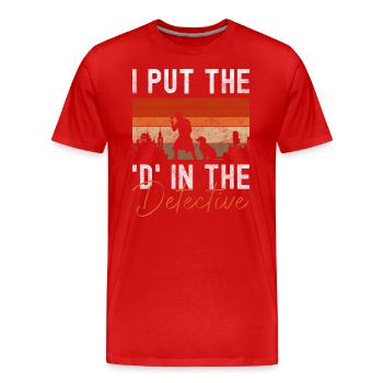 Snooper Trace Inspector Agent - Men's Premium Organic T-Shirt - red - Front - Damien (186cm)