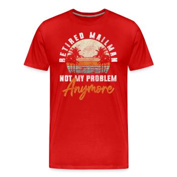 Postbote Briefbote Express - Männer Premium Bio T-Shirt - Rot - Vorne - Damien (186cm)