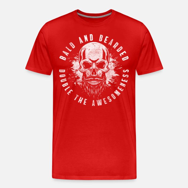 Haarlos Alter Platte Männerproblem - Männer Premium Bio T-Shirt - Rot