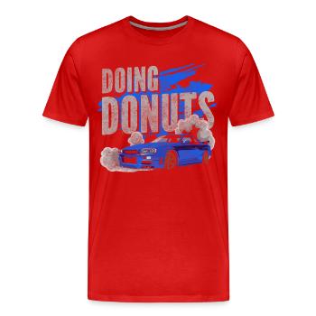 Pilote de véhicule de sport automobile à la dérive - T-shirt bio Premium Homme - rouge - Devant - Damien (186cm)