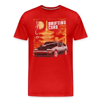 Auto Motorsport Turbo Flitzer - Männer Premium Bio T-Shirt - Rot - Vorne - Damien (186cm)