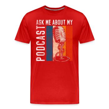 Moderator Musik Welle Kanal - Männer Premium Bio T-Shirt - Rot - Vorne - Damien (186cm)