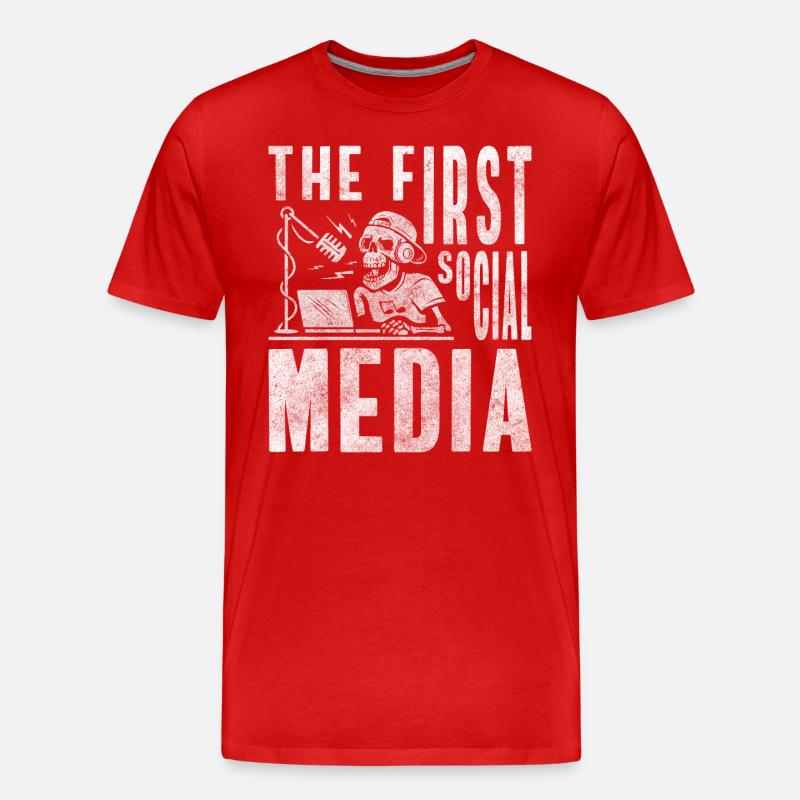 Radio Transmitter Herz - Männer Premium Bio T-Shirt - Rot