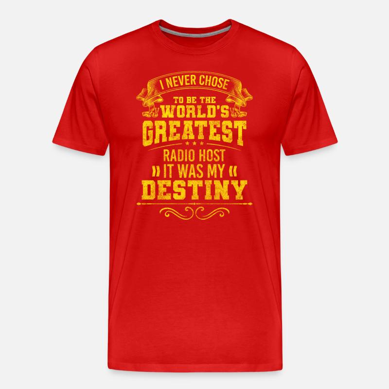 Moderator Radioshow Beruf Retro - Männer Premium Bio T-Shirt - Rot