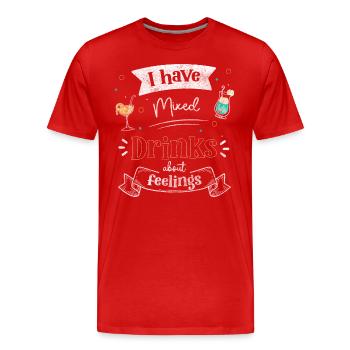 Barman Beer Drinker Gin - T-shirt bio Premium Homme - rouge - Devant - Damien (186cm)