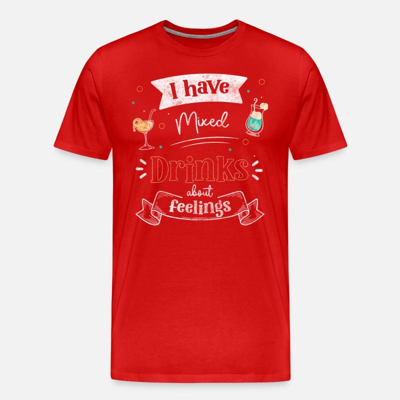 Bartender Beer Drinker Gin - Men's Premium Organic T-Shirt - red
