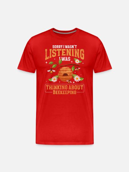 Beekeeper Nature Stinger - Men's Premium Organic T-Shirt - red