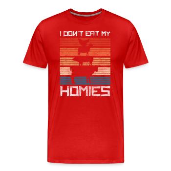 Vegan Lebensweise Einstellung Ethik - Männer Premium Bio T-Shirt - Rot - Vorne - Damien (186cm)