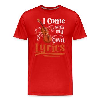 Street Musician Instrument Entertainment Musical - Men's Premium Organic T-Shirt - red - Front - Damien (186cm)