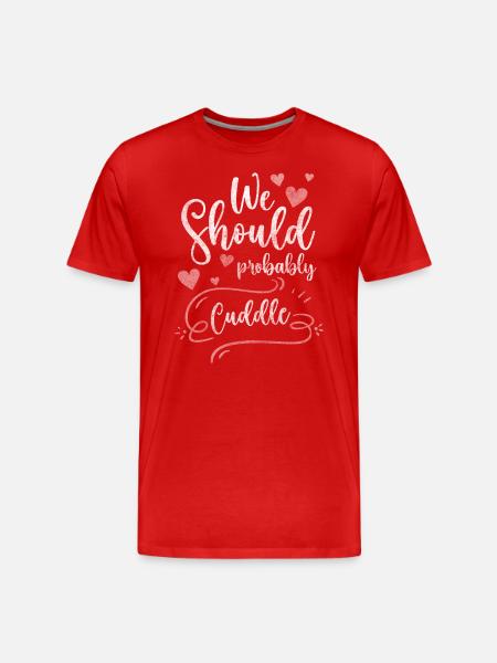 Love Closeness Cuddly Romantic - Men's Premium Organic T-Shirt - red