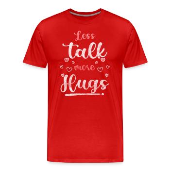 Câlin Sécurité Doux Romantique - T-shirt bio Premium Homme - rouge - Devant - Damien (186cm)
