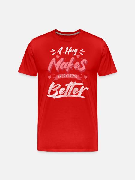 Liebe Nähe - Männer Premium Bio T-Shirt - Rot