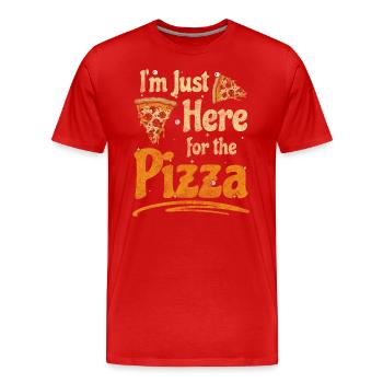 Pizza Pizzaofen Restaurant Lecker - Männer Premium Bio T-Shirt - Rot - Vorne - Damien (186cm)