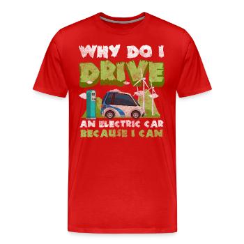Electricity Environmental Protection Future Acceleration - Men's Premium Organic T-Shirt - red - Front - Damien (186cm)