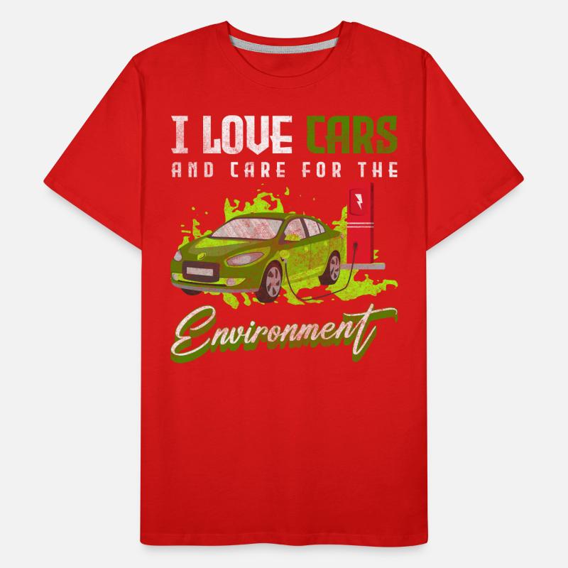E-Car Vehicle Efficient Men's Premium Organic T-Shirt