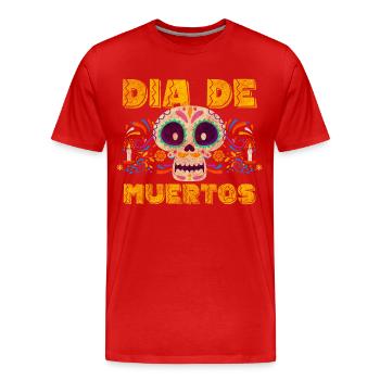 Holiday Skull Honor Remembrance - Men's Premium Organic T-Shirt - red - Front - Damien (186cm)