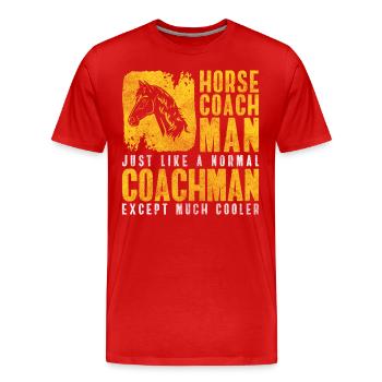Horse-drawn carriage riding Guest Rider - Men's Premium Organic T-Shirt - red - Front - Damien (186cm)