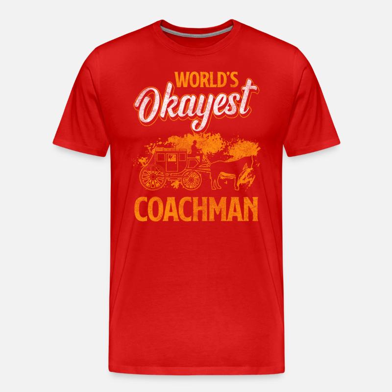 Fuhrmann Ziel Kutschieren - Männer Premium Bio T-Shirt - Rot