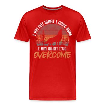 Wolf Jagen Heulen Mythologie - Männer Premium Bio T-Shirt - Rot - Vorne - Damien (186cm)