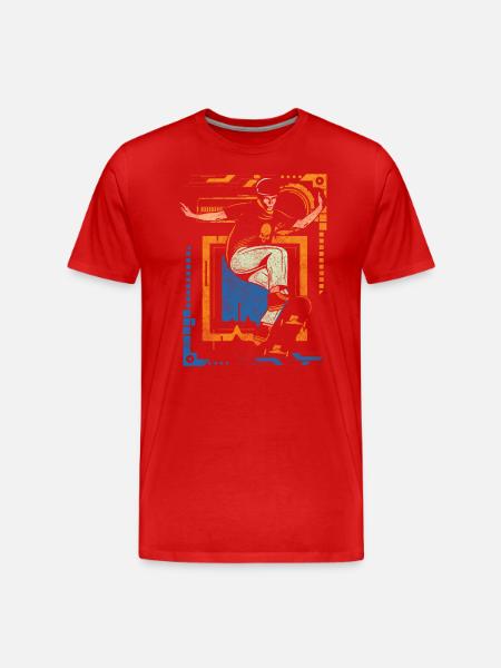 Cyborg Technology Anime Gamer - Men's Premium Organic T-Shirt - red