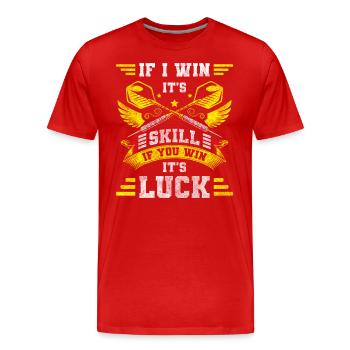Dart Disc Bière Bullseye - T-shirt bio Premium Homme - rouge - Devant - Damien (186cm)