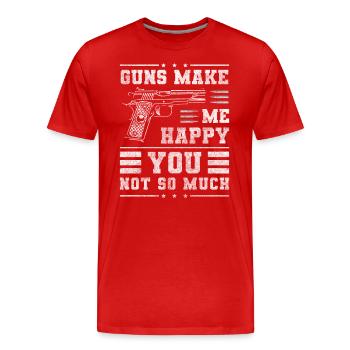 Waffenclub Waffenliebhaber Munition Jäger - Männer Premium Bio T-Shirt - Rot - Vorne - Damien (186cm)