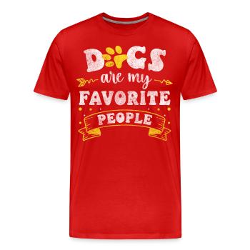 Hund Bester Freund Tier Hundeerziehung - Männer Premium Bio T-Shirt - Rot - Vorne - Damien (186cm)