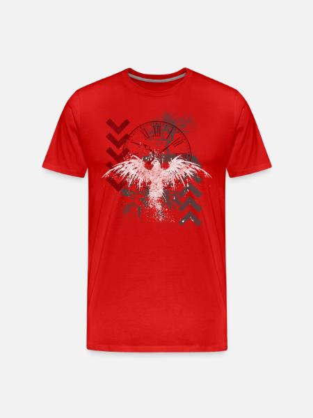 Trash Polka Hard Skull - Men's Premium Organic T-Shirt - red