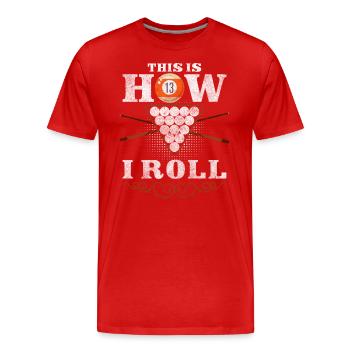 Billard Billardkugel Sport Der Meister - Männer Premium Bio T-Shirt - Rot - Vorne - Damien (186cm)
