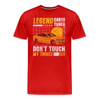 Tuning Motorsport Engine - Men's Premium Organic T-Shirt - red - Front - Damien (186cm)