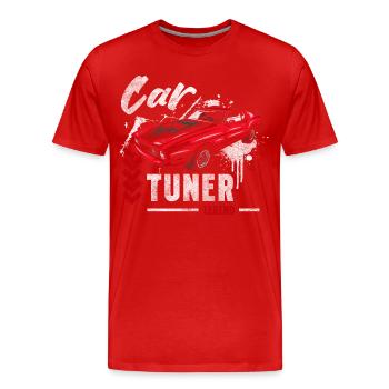Tuning Mechanic Contest - Men's Premium Organic T-Shirt - red - Front - Damien (186cm)