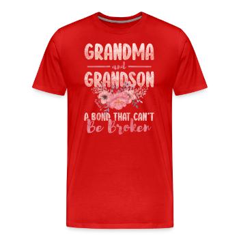 Grands-parents Hôtel Bébé - T-shirt bio Premium Homme - rouge - Devant - Damien (186cm)
