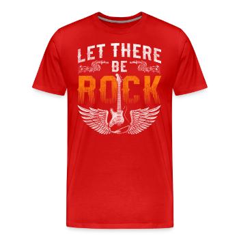 Rock Hardrock Chef d’orchestre Rock and Roll - T-shirt bio Premium Homme - rouge - Devant - Damien (186cm)