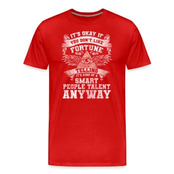 Fortune Teller Horoscope Spiritual Destiny - Men's Premium Organic T-Shirt - red - Front - Damien (186cm)