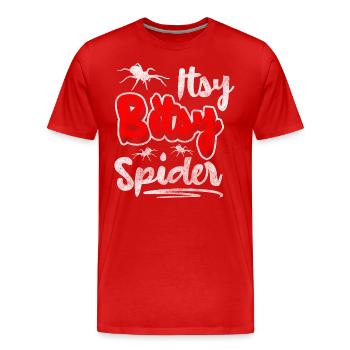 Spinne Haustier Biss Horror - Männer Premium Bio T-Shirt - Rot - Vorne - Damien (186cm)