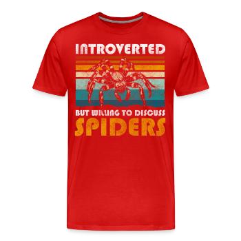 Spinne Biss Insekt - Männer Premium Bio T-Shirt - Rot - Vorne - Damien (186cm)