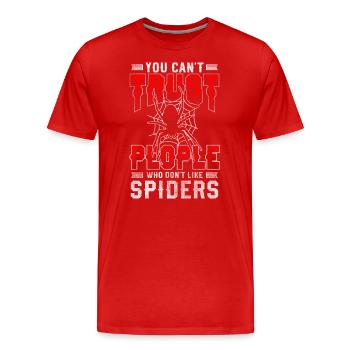 Spider Nature Tarantula Phobia - Men's Premium Organic T-Shirt - red - Front - Damien (186cm)