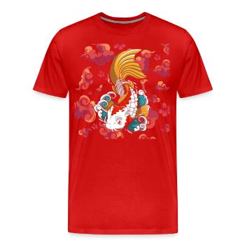 Asia Fighters Tell Fairy Tale - Men's Premium Organic T-Shirt - red - Front - Damien (186cm)