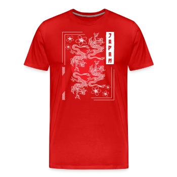 Orient Kämpfer Zeichnungen Märchen - Männer Premium Bio T-Shirt - Rot - Vorne - Damien (186cm)
