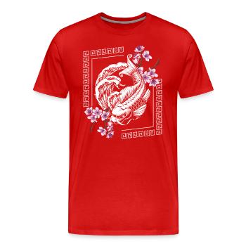 Orient Samurai Sagen Zeitreise - Männer Premium Bio T-Shirt - Rot - Vorne - Damien (186cm)